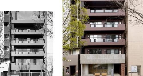 築39年の小規模ビルを店舗と共同住宅の複合施設へ改修した事例